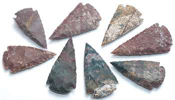 Flint arrow heads